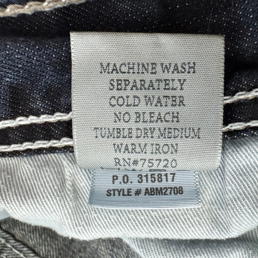 BKE Carter Jeans Mens 32 Straight Leg Y2K Ridged Denim Biker Thick Stitch Rodeo - Picture 9 of 11
